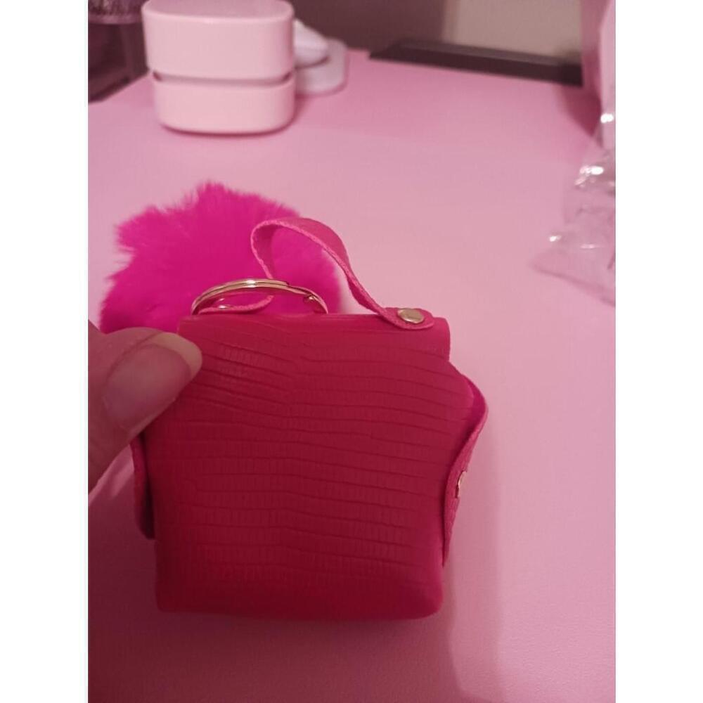 Bag Shaped Keychain In Red - Picture 2 of 5